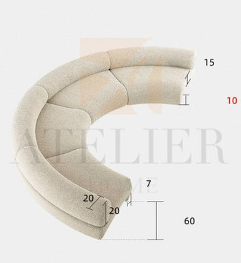 Home Atelier Leia Customise Curve Bay Window Sofa