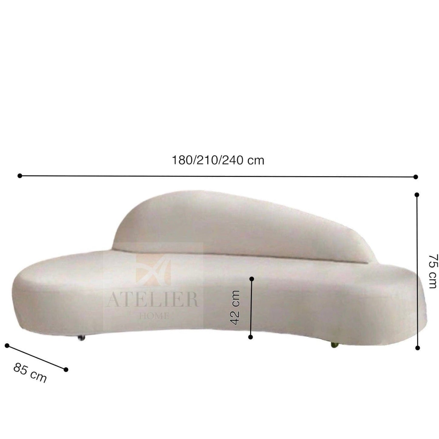 Home Atelier Leidore Performance Boucle Curve Sofa