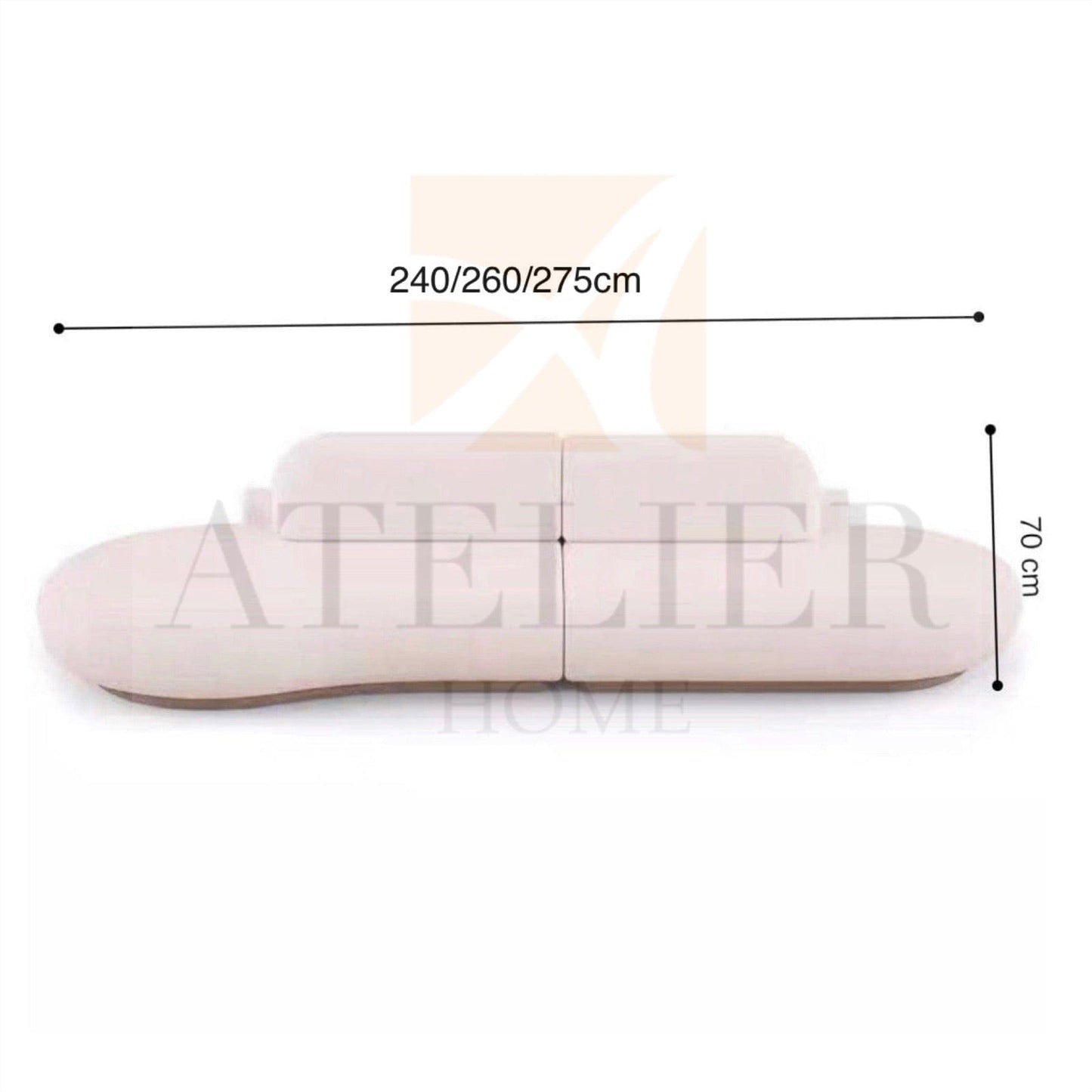 Home Atelier Lennon Scratch Resistant Curve Sofa