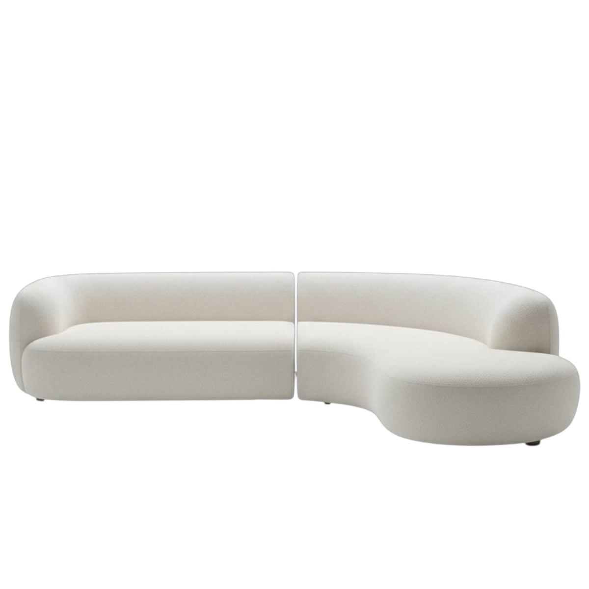 Home Atelier Lester Performance Boucle Sectional Curve Sofa