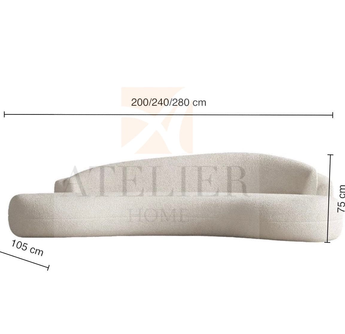 Home Atelier Lieanne Performance Boucle Curve Sofa