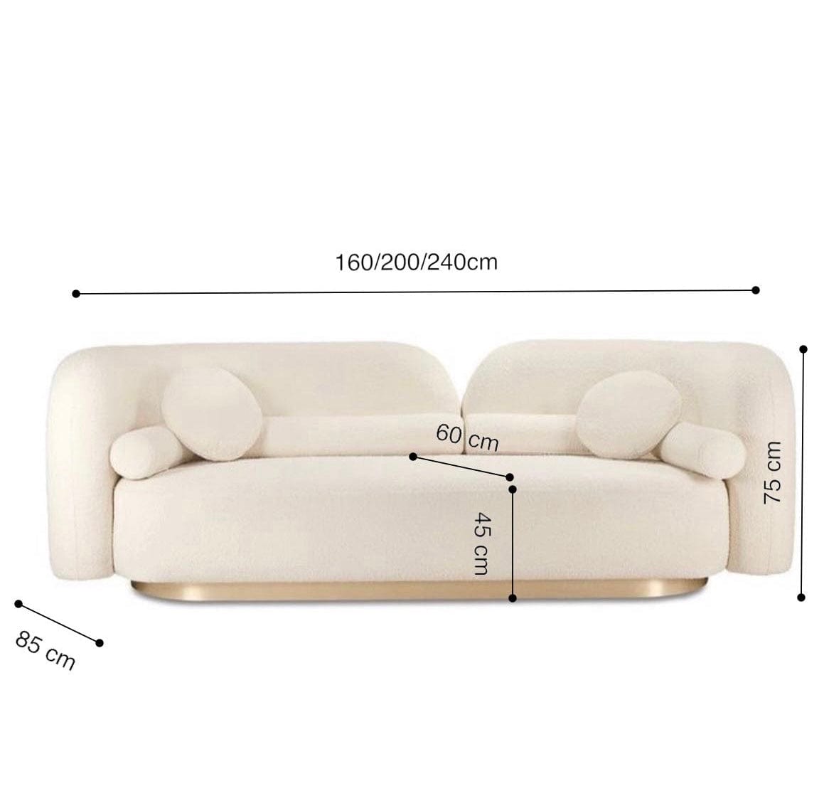 Home Atelier Linux Boucle Curve Sofa