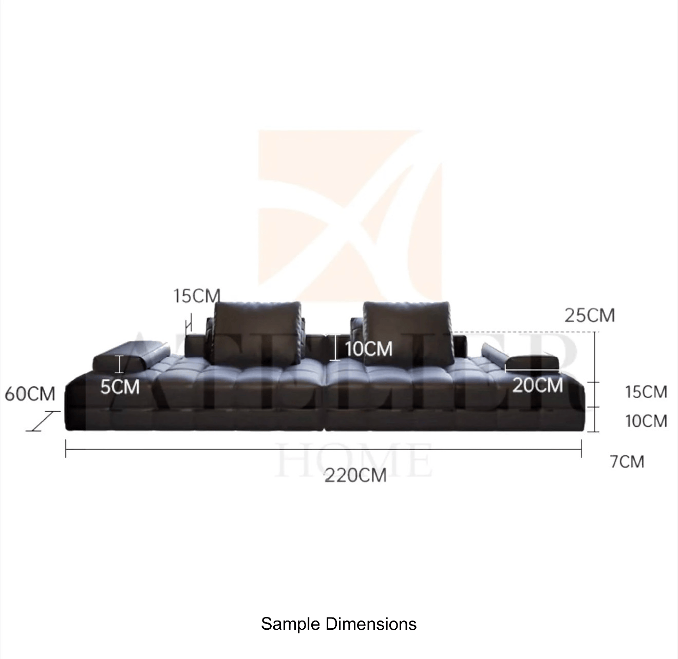 Home Atelier Liston Scratch Resistant Customise Bay Window Sofa