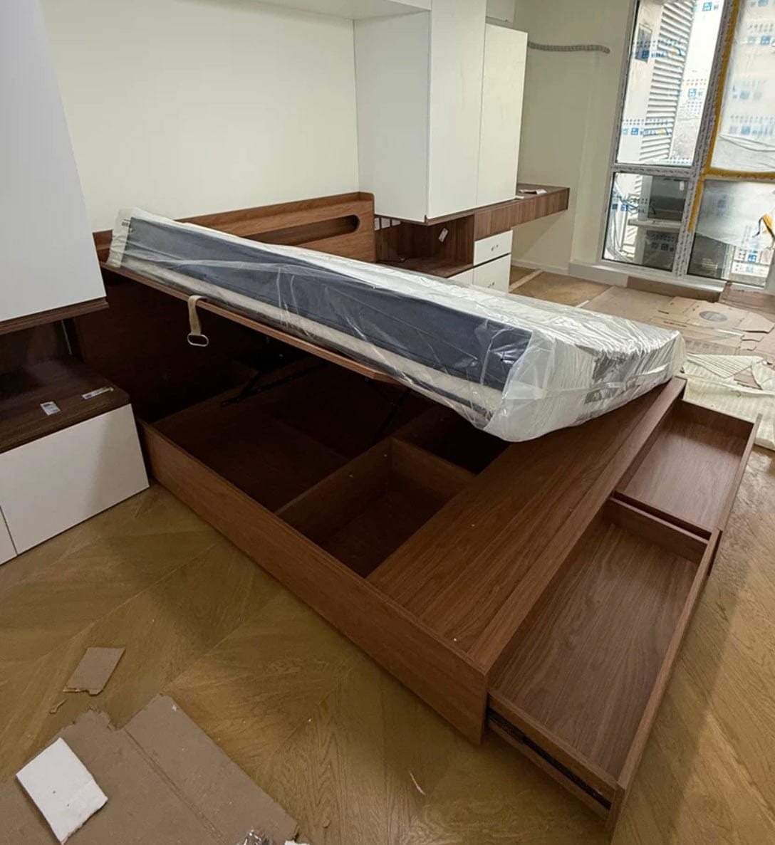 Home Atelier Lorista Wooden Storage Bed Frame
