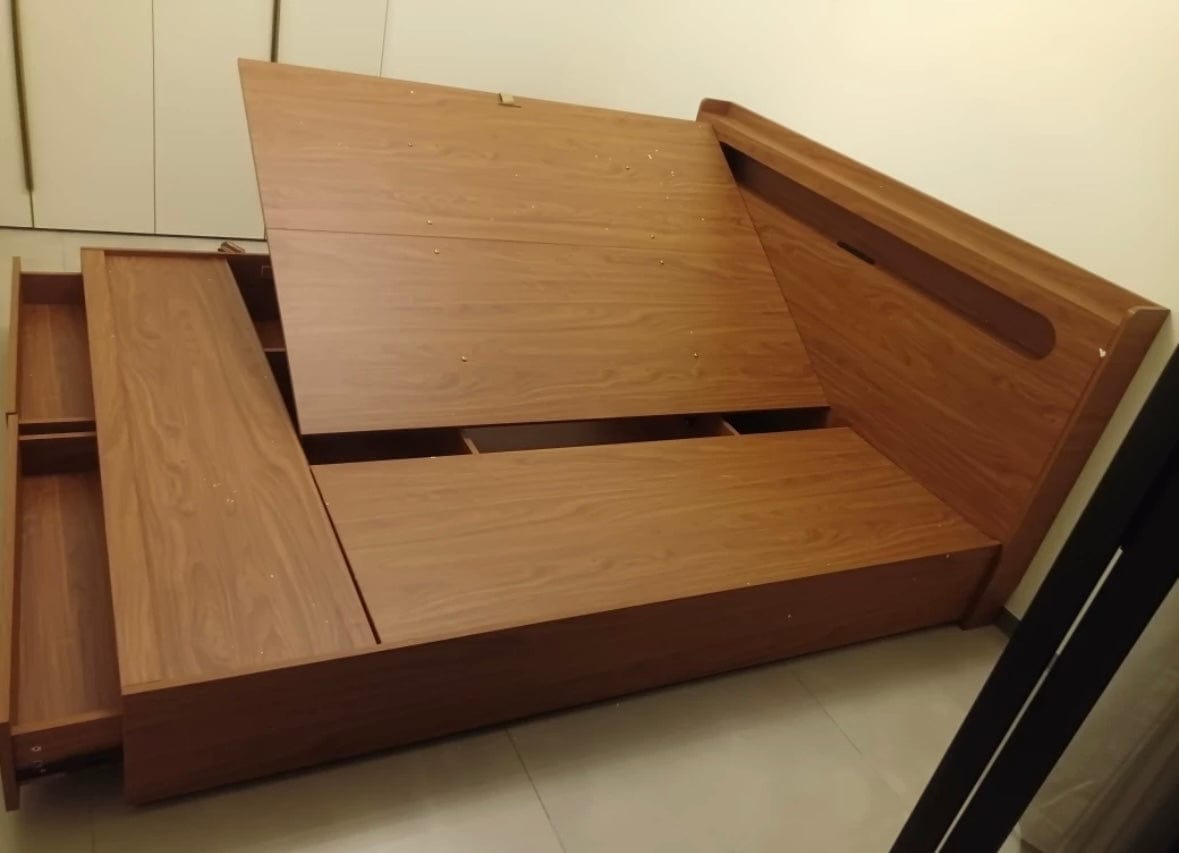 Home Atelier Lorista Wooden Storage Bed Frame