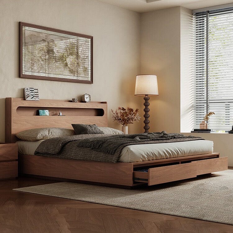 Home Atelier Lorista Wooden Storage Bed Frame