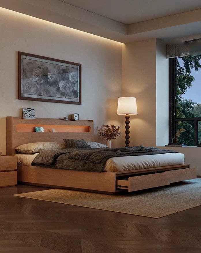 Home Atelier Lorista Wooden Storage Bed Frame