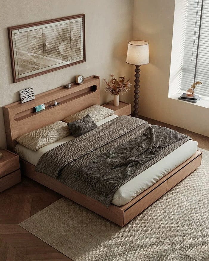 Home Atelier Lorista Wooden Storage Bed Frame