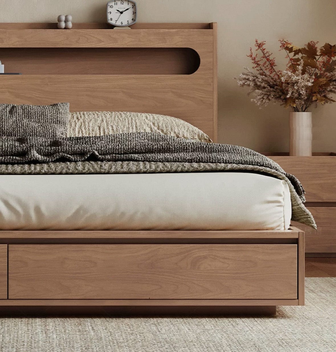 Home Atelier Lorista Wooden Storage Bed Frame