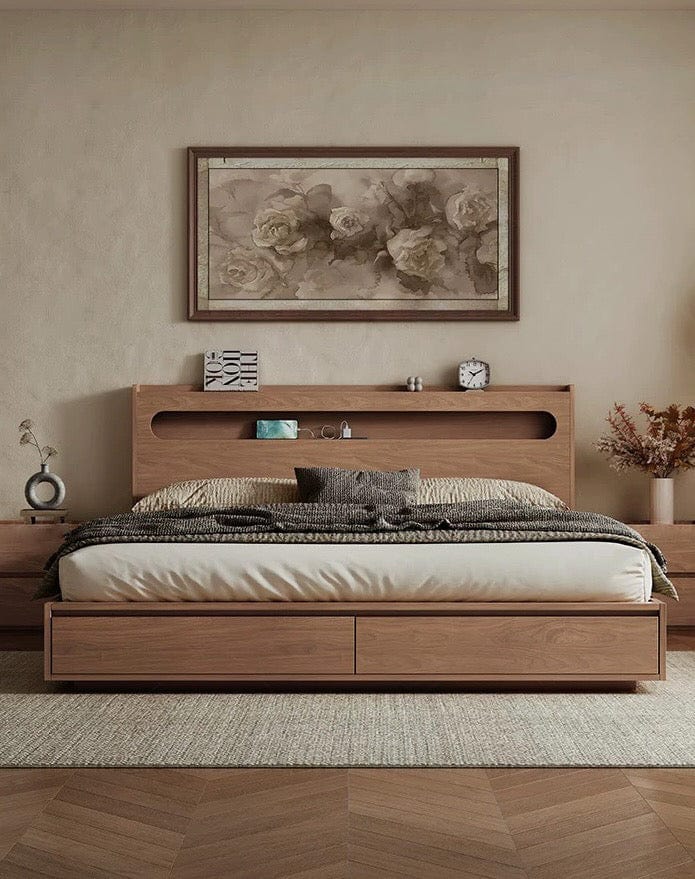 Home Atelier Lorista Wooden Storage Bed Frame