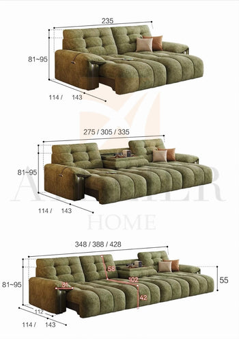 Home Atelier Loures Scratch Resistant Electric Extendable Sofa Bed (Copy)