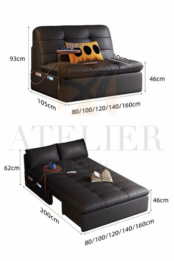 Home Atelier Lureco Leather Electric Sofa Bed
