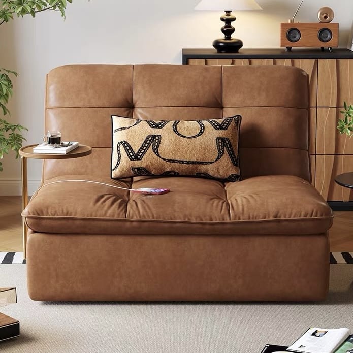 Home Atelier Lureco Scratch Resistant Leather Electric Sofa Bed