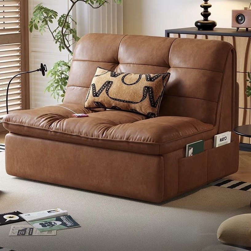 Home Atelier Lureco Scratch Resistant Leather Electric Sofa Bed