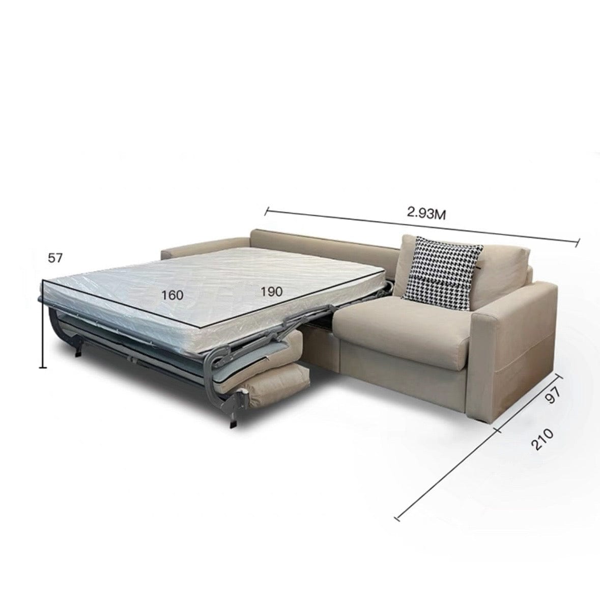 Home Atelier Mable Foldable Sofa Bed with Mattress