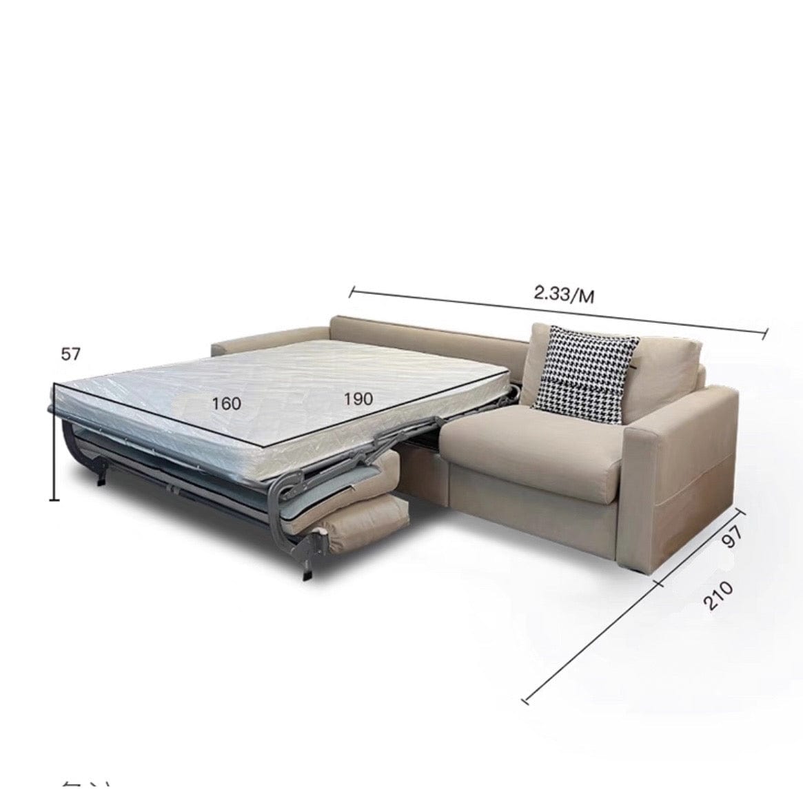 Home Atelier Mable Foldable Sofa Bed with Mattress