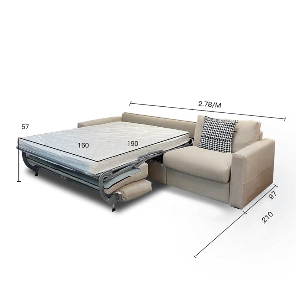 Home Atelier Mable Foldable Sofa Bed with Mattress