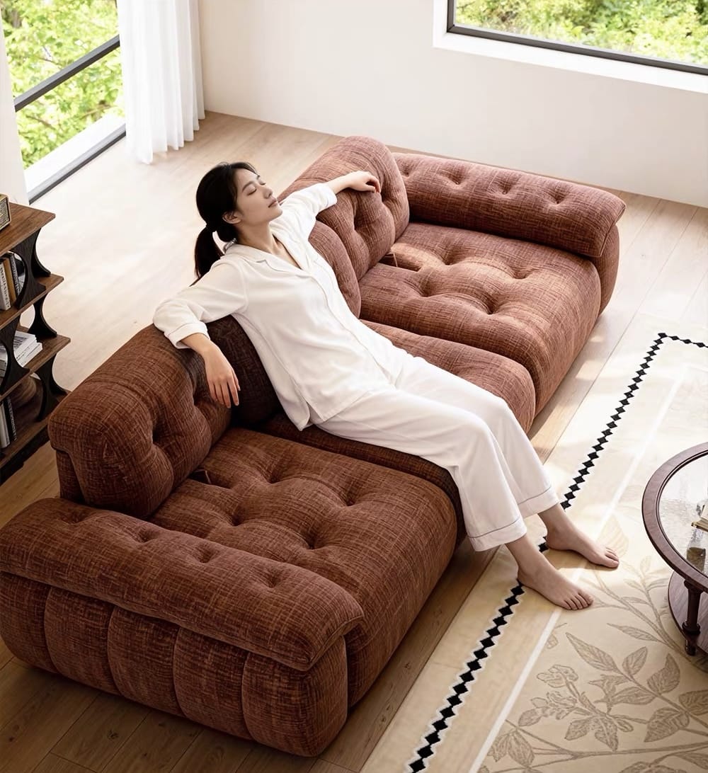Home Atelier Magdelina Scratch Resistant Backrest Slider Sofa (Copy)