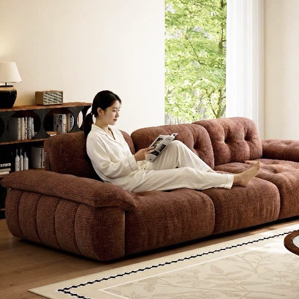 Home Atelier Magdelina Scratch Resistant Backrest Slider Sofa (Copy)