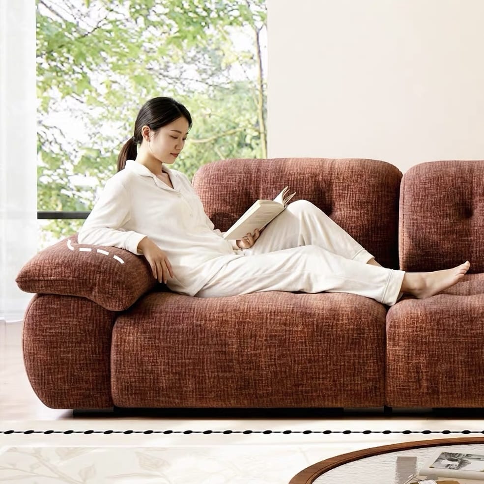 Home Atelier Magdelina Scratch Resistant Backrest Slider Sofa (Copy)