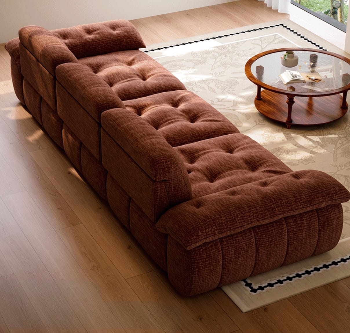 Home Atelier Magdelina Scratch Resistant Backrest Slider Sofa (Copy)