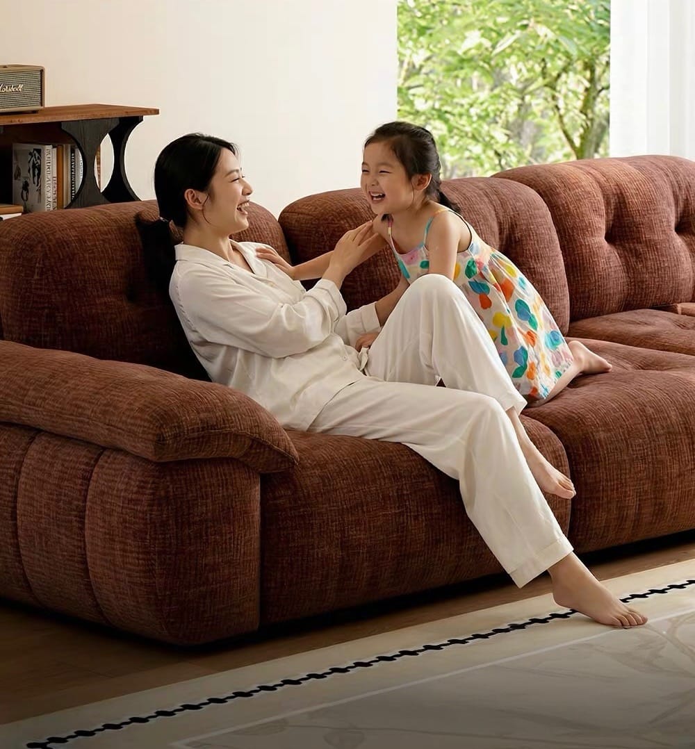 Home Atelier Magdelina Scratch Resistant Backrest Slider Sofa (Copy)