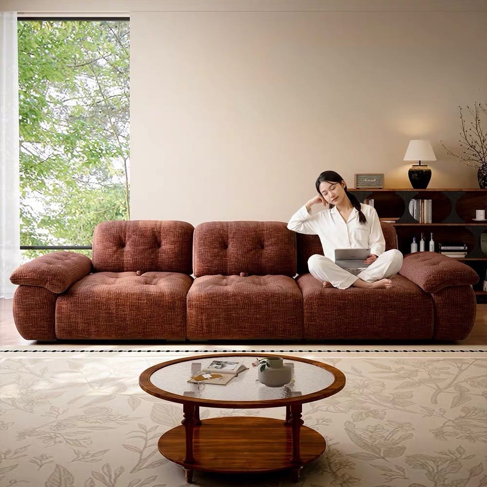 Home Atelier Magdelina Scratch Resistant Backrest Slider Sofa (Copy)