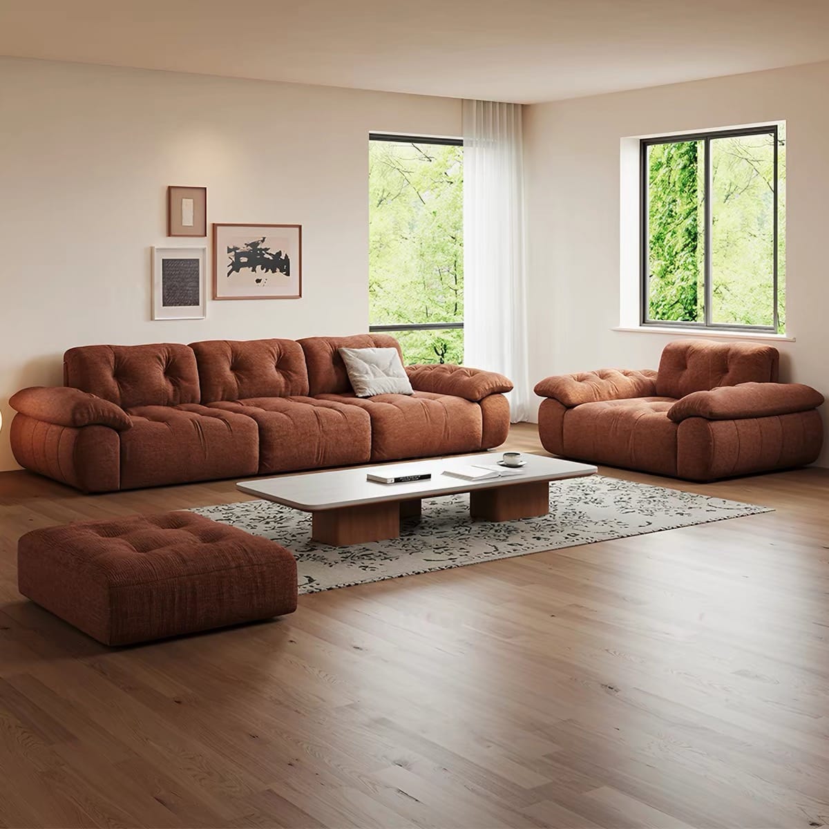 Home Atelier Magdelina Scratch Resistant Backrest Slider Sofa (Copy)