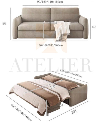 Home Atelier Maisey Scratch Resistant Foldable Sofa Bed with Mattress