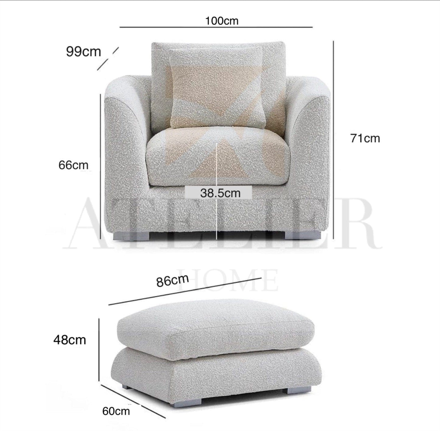 Home Atelier Maison Performance Boucle Sectional Sofa