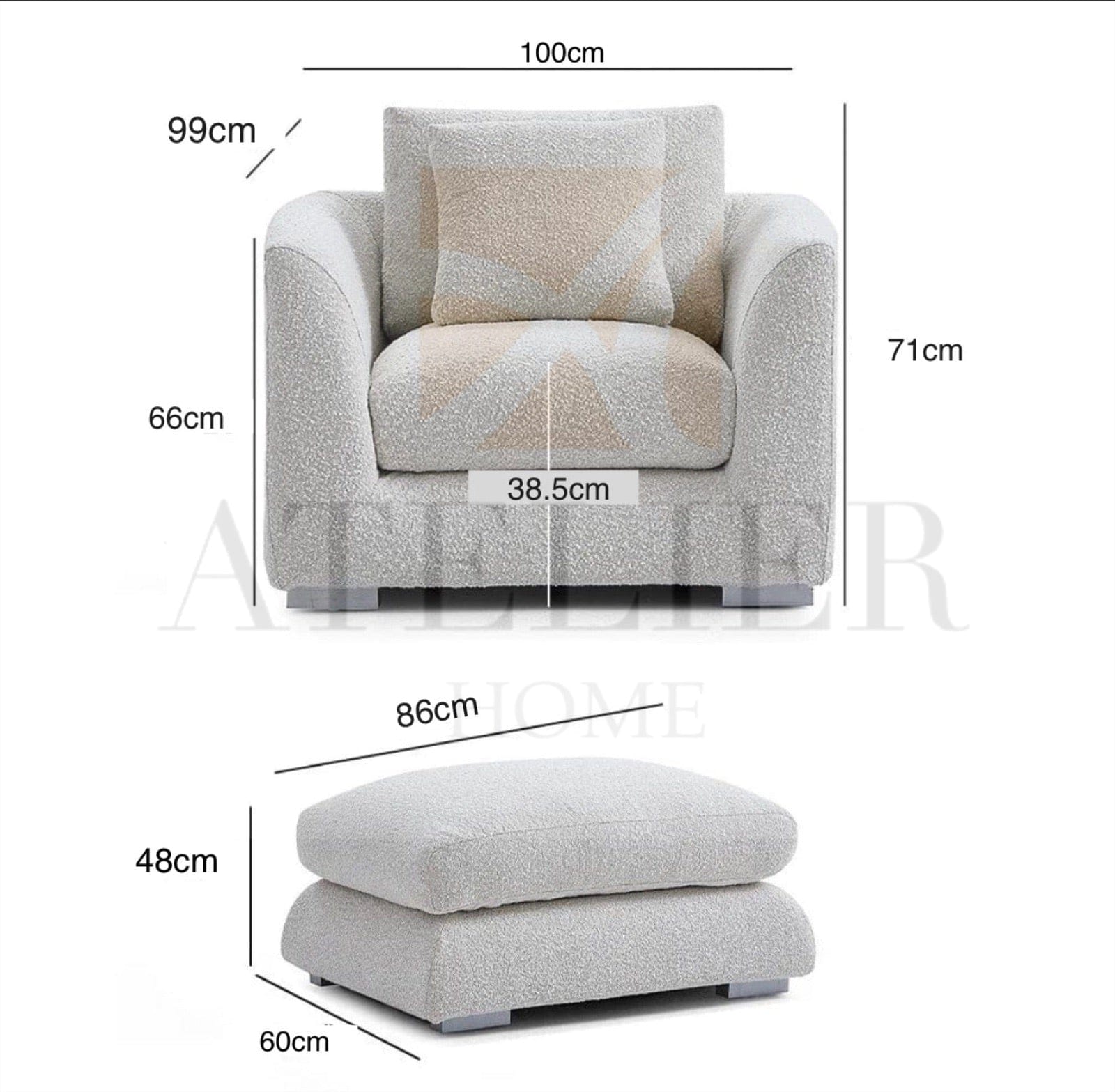 Home Atelier Maison Performance Boucle Sectional Sofa