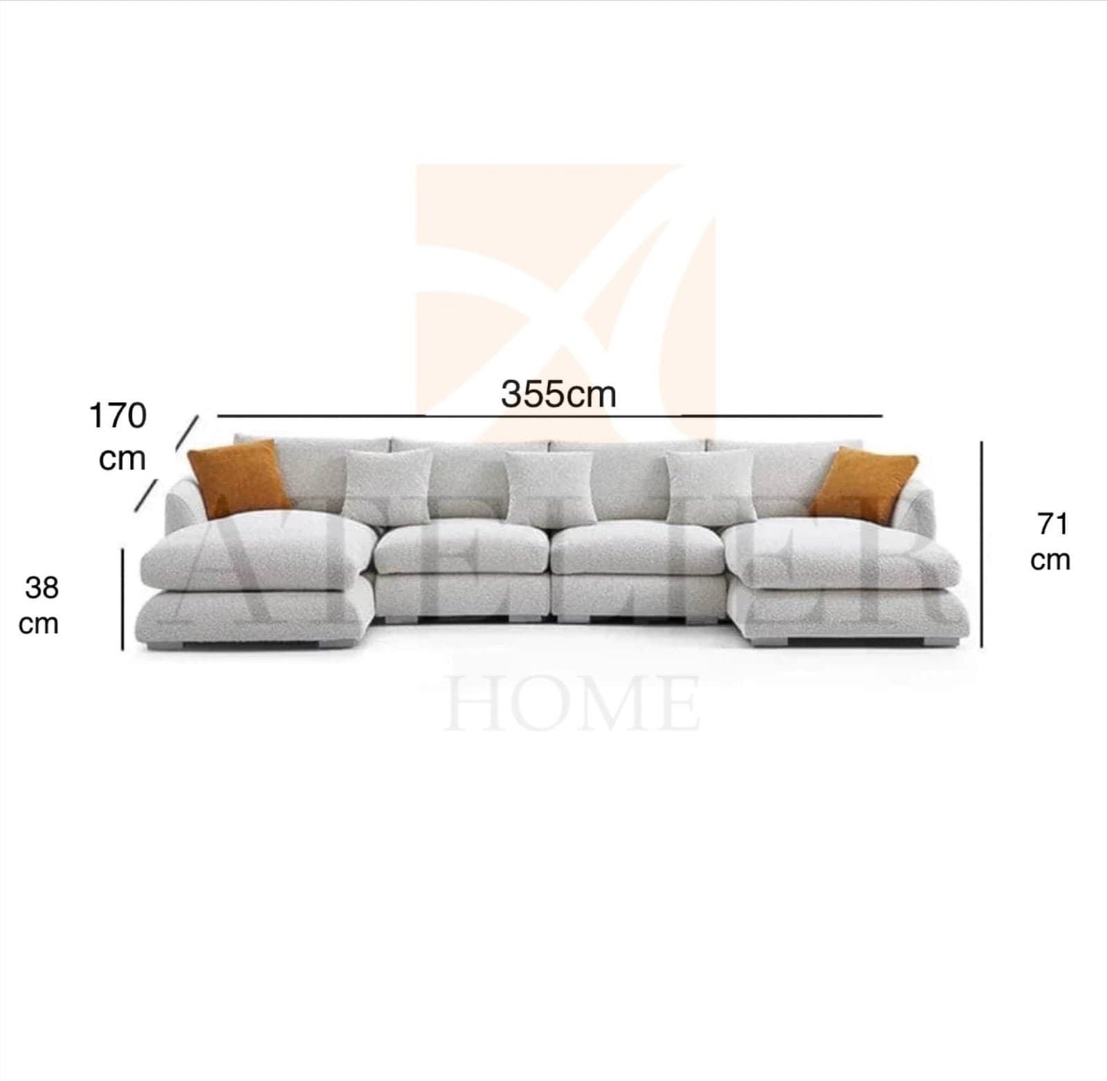 Home Atelier Maison Performance Boucle Sectional U-shape Sofa