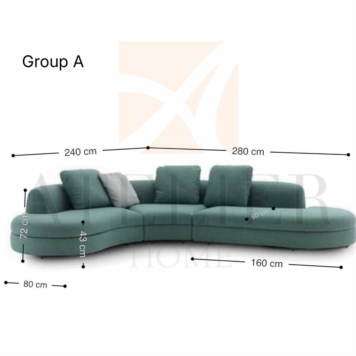 Home Atelier Massimo Curve Sofa (Copy)