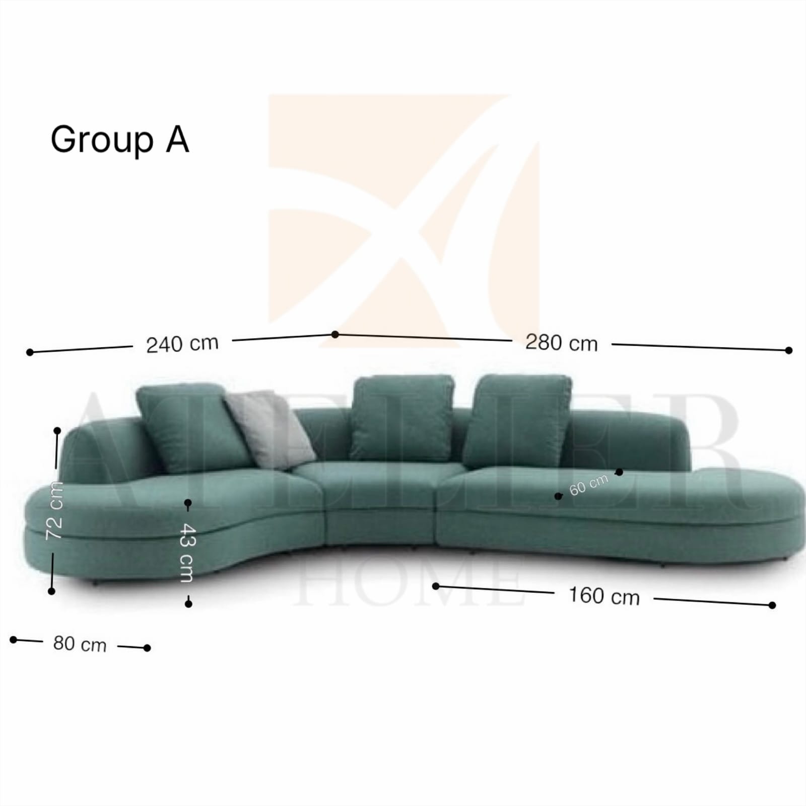 Home Atelier Massimo Curve Sofa (Copy)