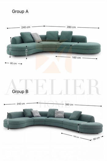 Home Atelier Massimo Curve Sofa (Copy)