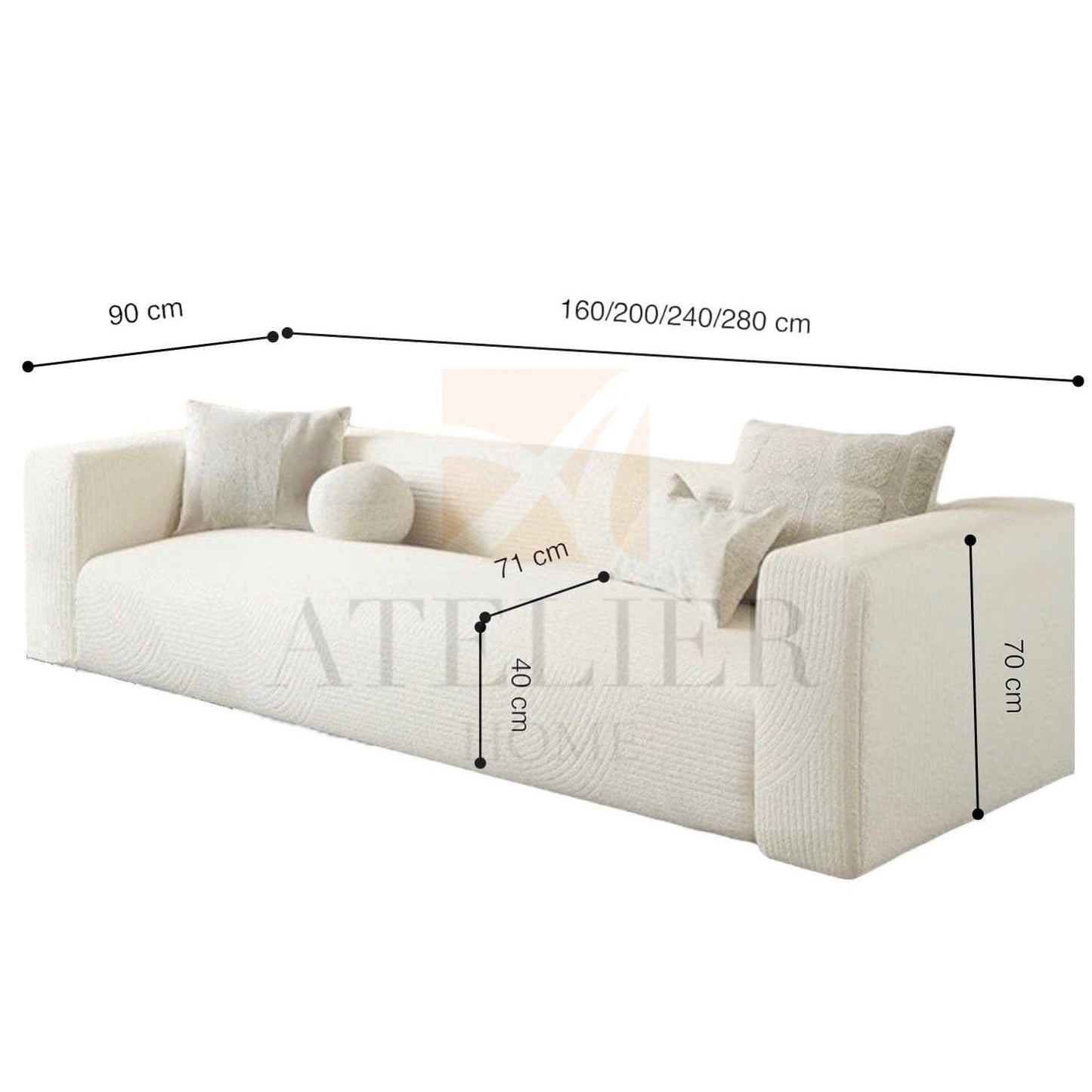 Home Atelier Maven Performance Boucle Sofa