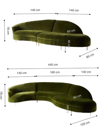 Home Atelier Maverick Curve Sofa