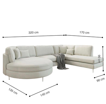 Home Atelier Maxim Scratch Resistant Sectional Sofa