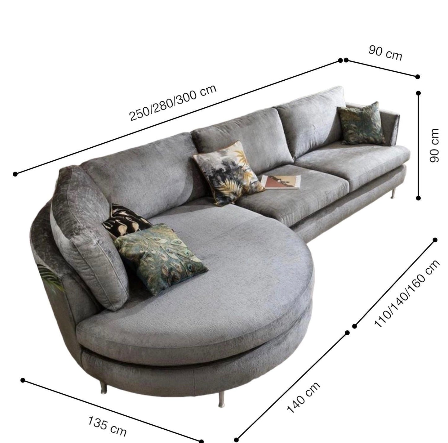 Maxim Sectional Curve Sofa Home Atelier