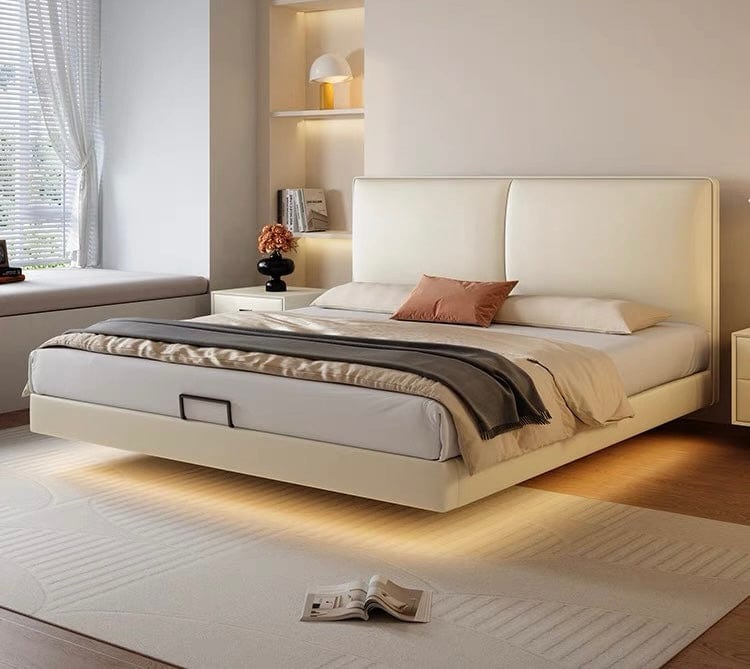 Home Atelier McNair Leather Floating Bed Frame