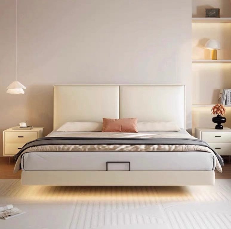 Home Atelier McNair Leather Floating Bed Frame