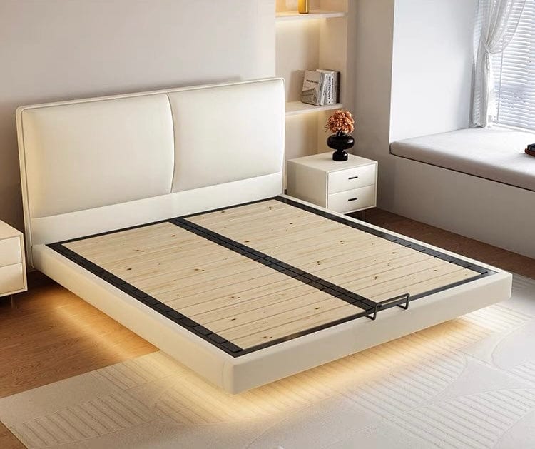 Home Atelier McNair Leather Floating Bed Frame