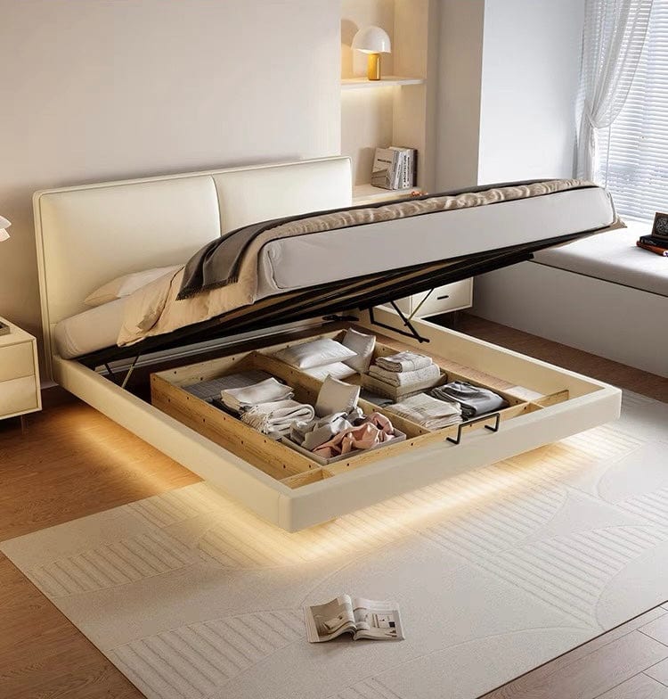 Home Atelier McNair Leather Floating Bed Frame