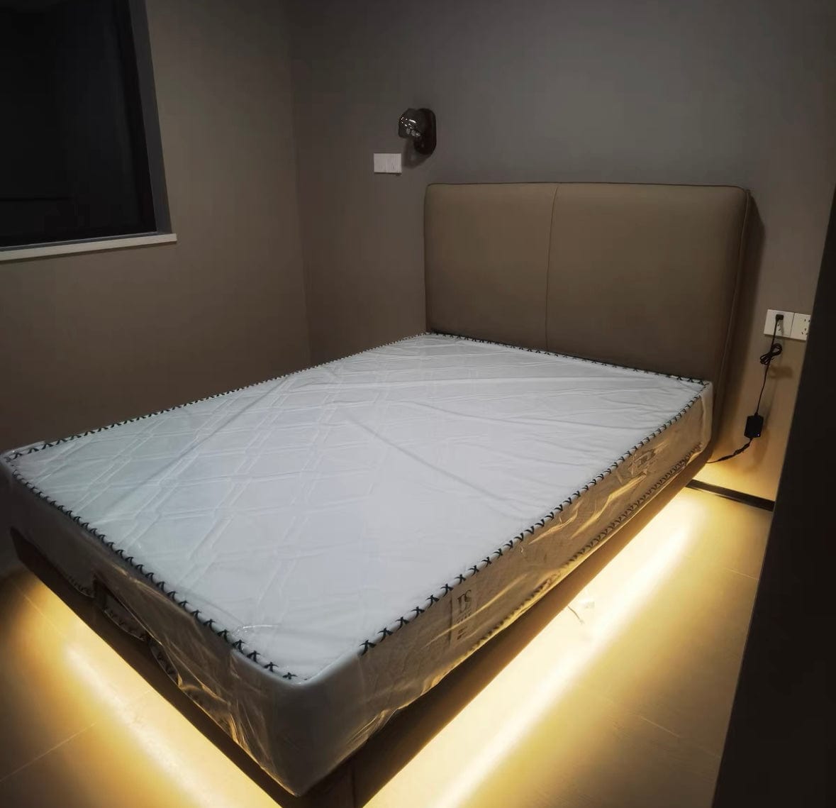 Home Atelier McNair Leather Floating Bed Frame