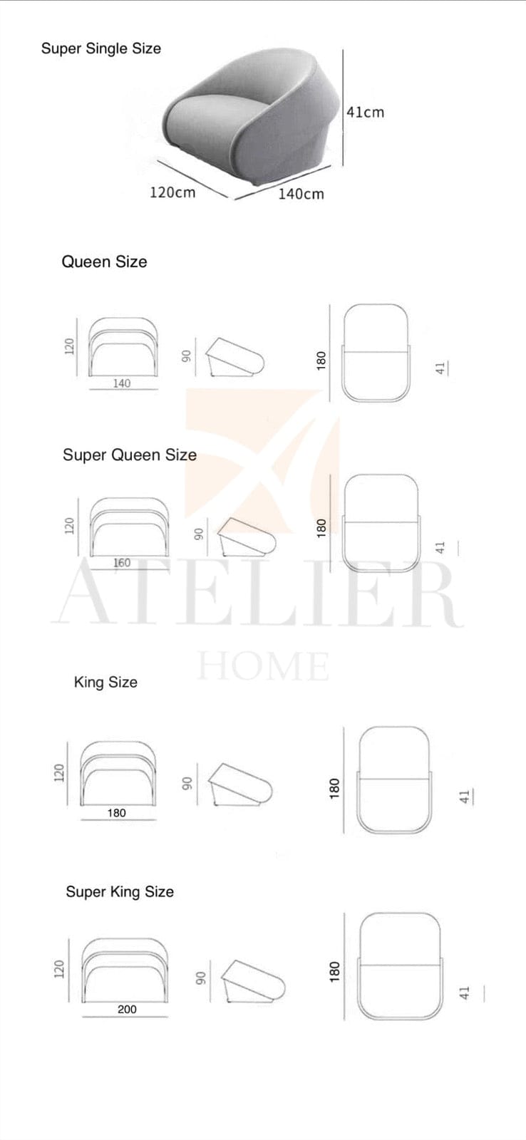 Home Atelier Mera Foldable Sofa Bed