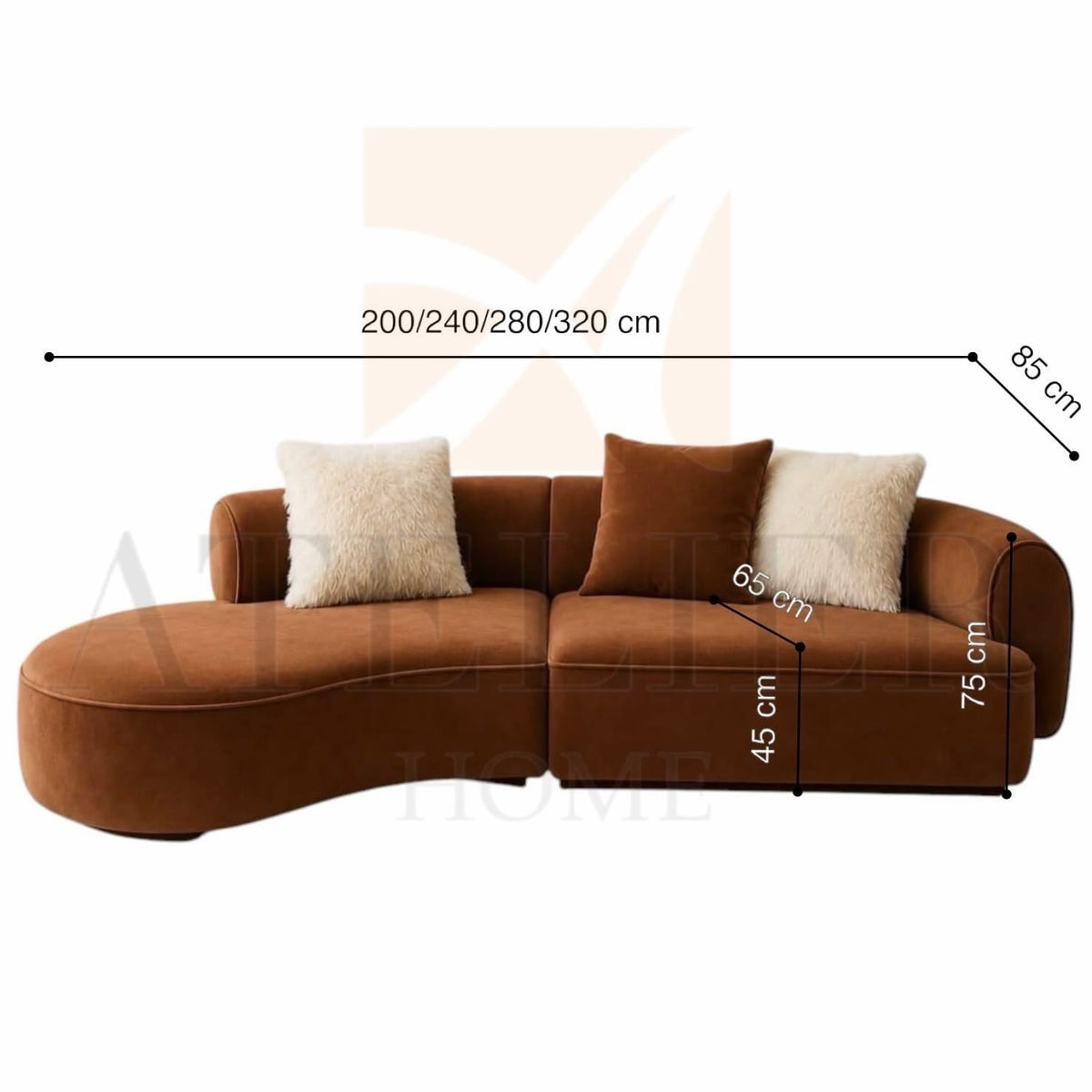 Home Atelier Mideana Modern Sectional Sofa for Living Room (Copy 3)