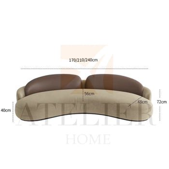 Home Atelier Mila Performance Boucle Curve Sofa