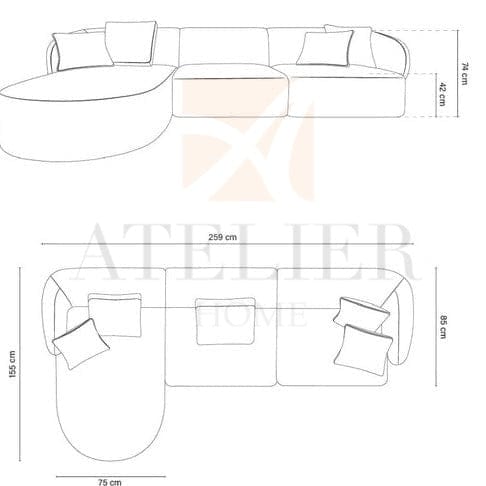 Home Atelier Milanov Sectional Sofa