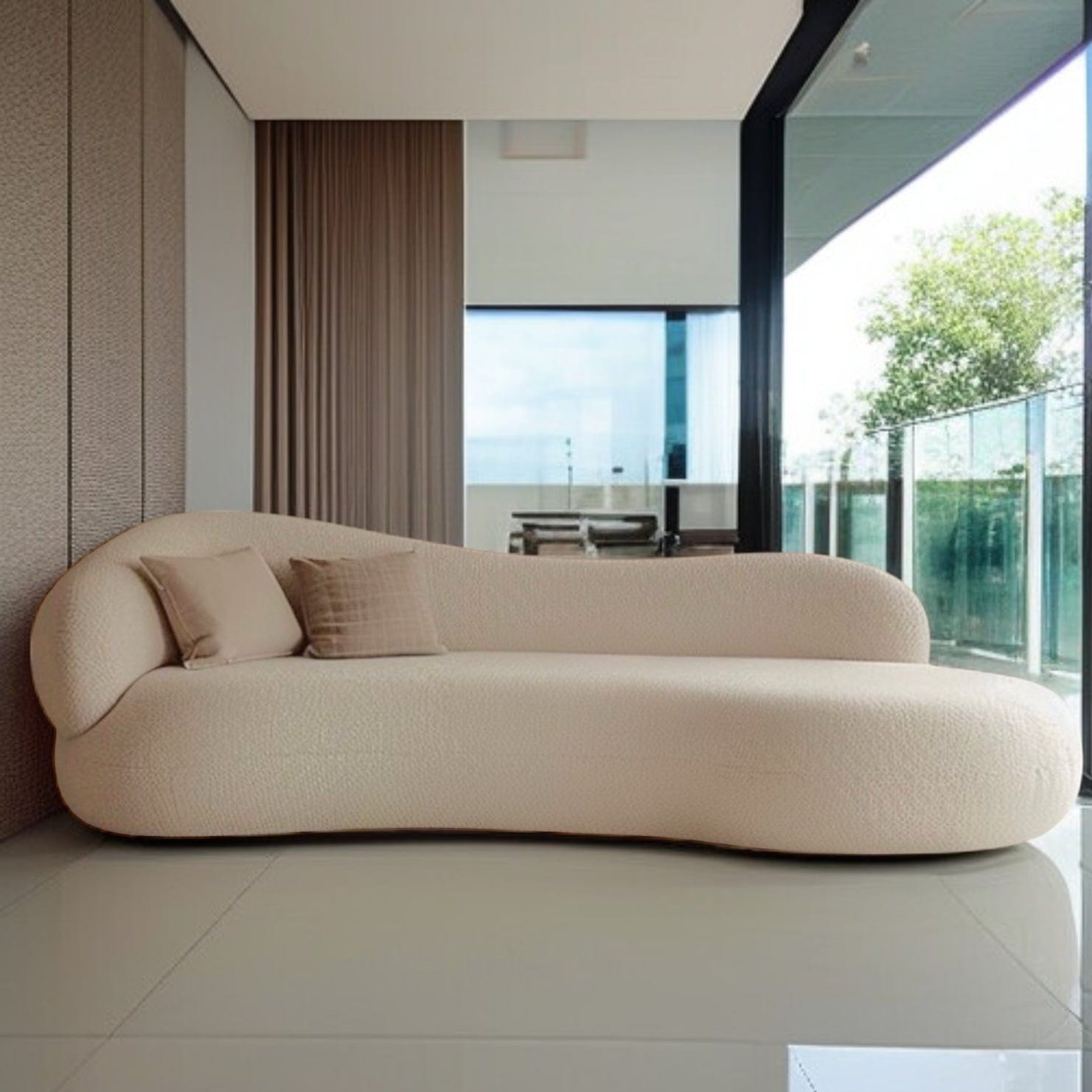 Home Atelier Mink Performance Boucle Curve Sofa
