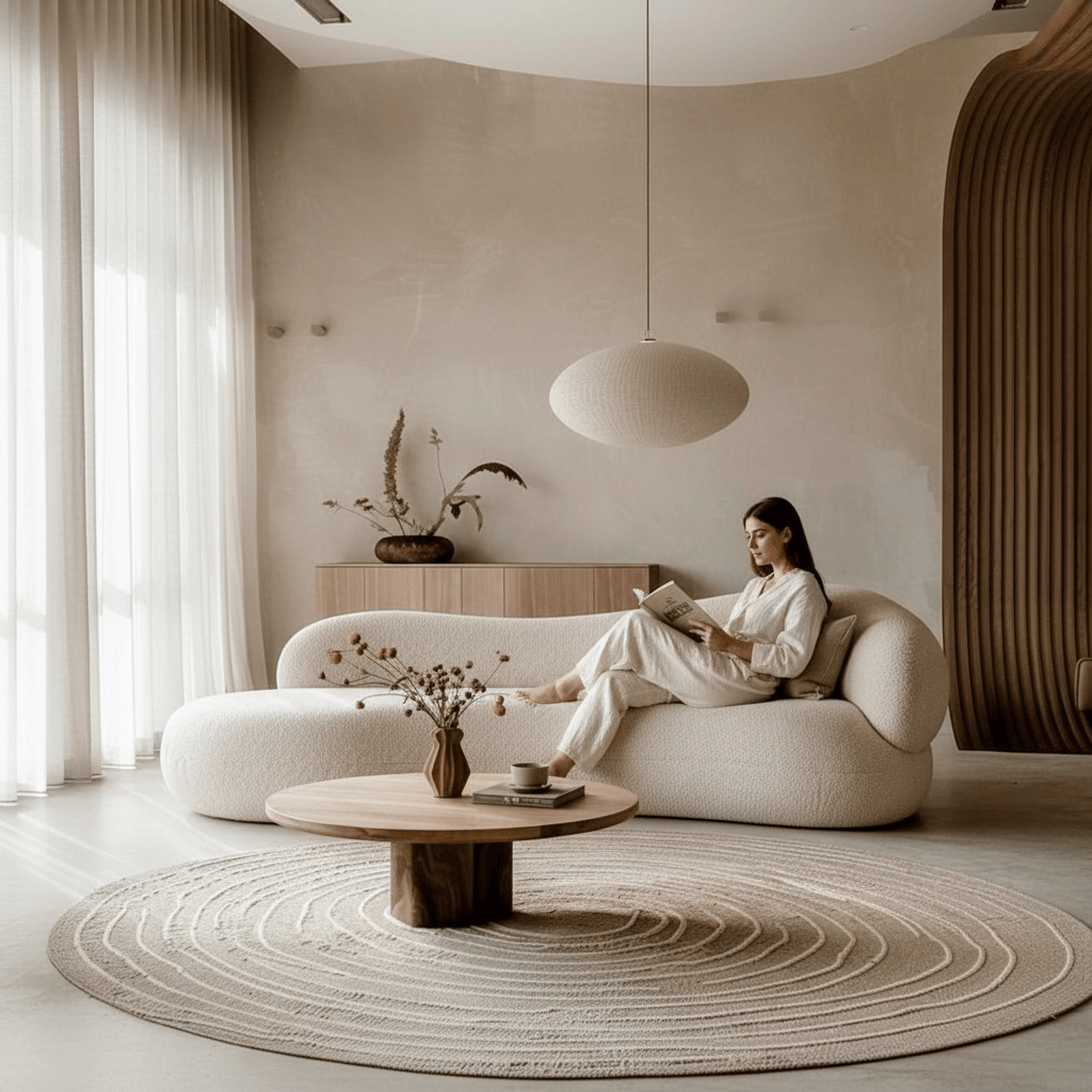 Home Atelier Mink Performance Boucle Curve Sofa